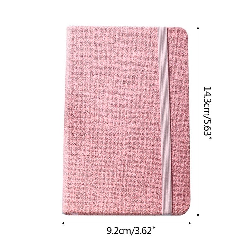 OOTDTY Portable PU Leather Cover Diary Book Paper Vocabulary Notebook English Word Notepad Hand Memo Book School Supplies