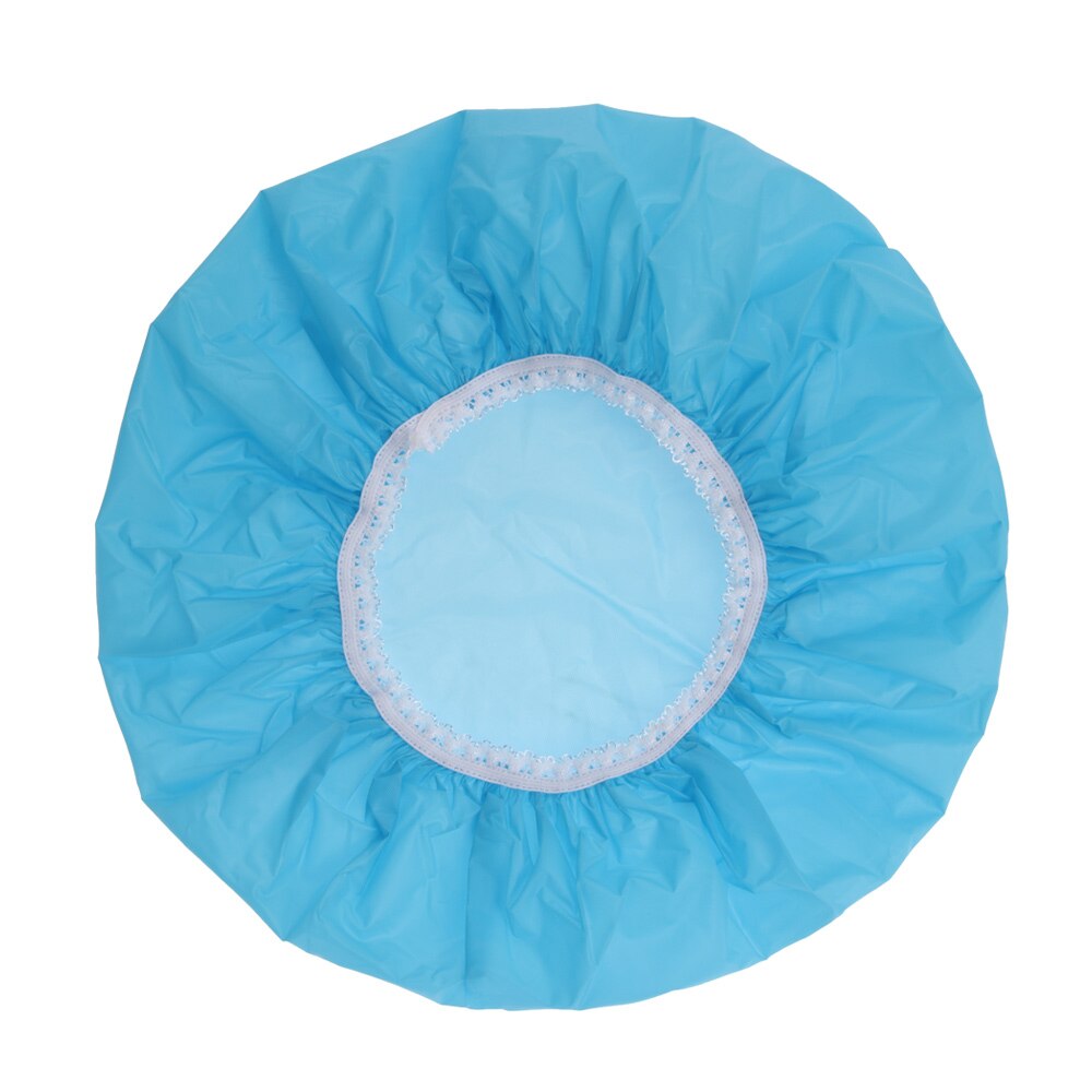 Elastische Badmutsen Hotel Haar Product Waterdichte Douche Cap Keuken Fume Cap Badmutsen Bad Producten Verschillende Effen Kleuren: Blue