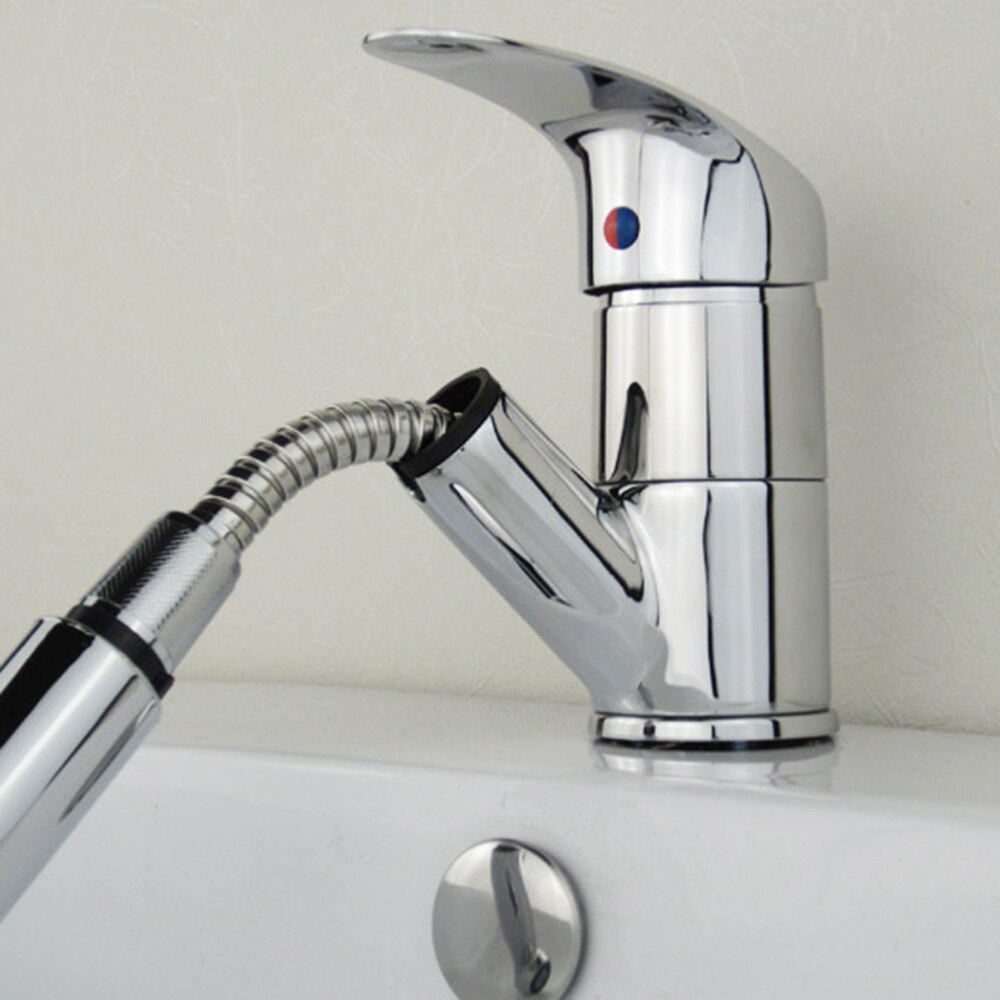 Copper Brushed Sink and Cold Water Single Lever Single Handle Out/Down Sprayer Rotating Copper Spring