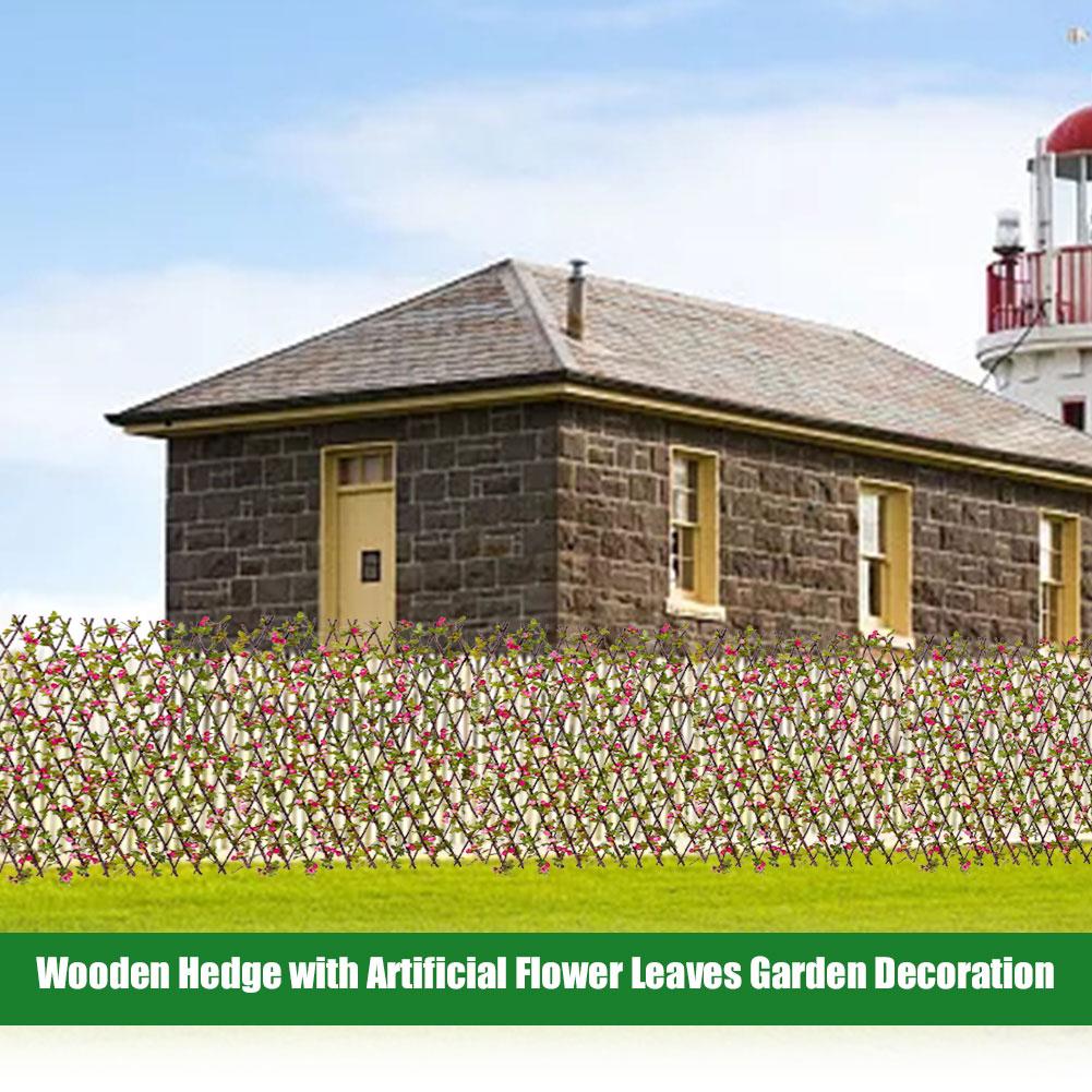 Artificial Garden Trellis Fence Gate Garden Plant Fence Rattan Privacy Screen Backyard Home Decor Greenery Walls Garden Fence