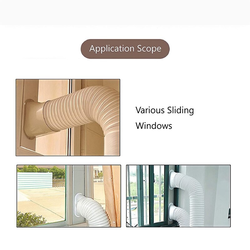 2PCS Air Conditioner Window Sealing Plate,Portable Air Conditioner Window Vent Kit, Adjustable Length Portable Ac Vent