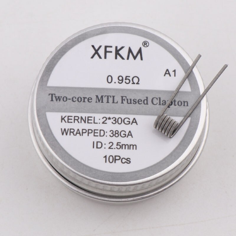 XFKM nuove bobine prefabbricate Superfine MTL fai-da-te Ni80/A1/SS316L clapton fuso premade per atomizzatori manta mtl RTA: Mtl-2-30-38-A1