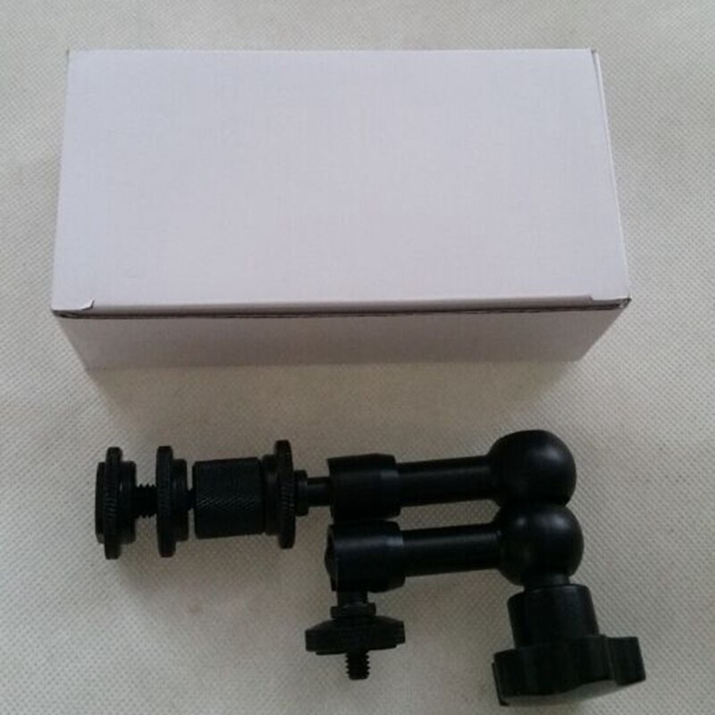 7 tommer justerbar friksjonskraft artikulerende aluminium ic arm med både 1/4 tommers gjengeskrue for lcd monitor/led lys