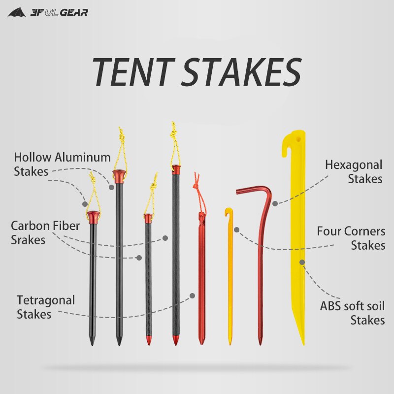 3f ul redskap 15.5 cm pinnar aluminiumspik spik för camping tält rep ultralätt tälttillbehör 5 st utrustning utomhusresor