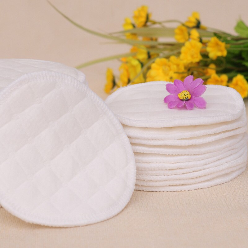 12pc Reusable Nursing Breast Pads Washable Soft Absorbent Baby Breastfeeding Waterproof Breast Pads for Pregnant Women