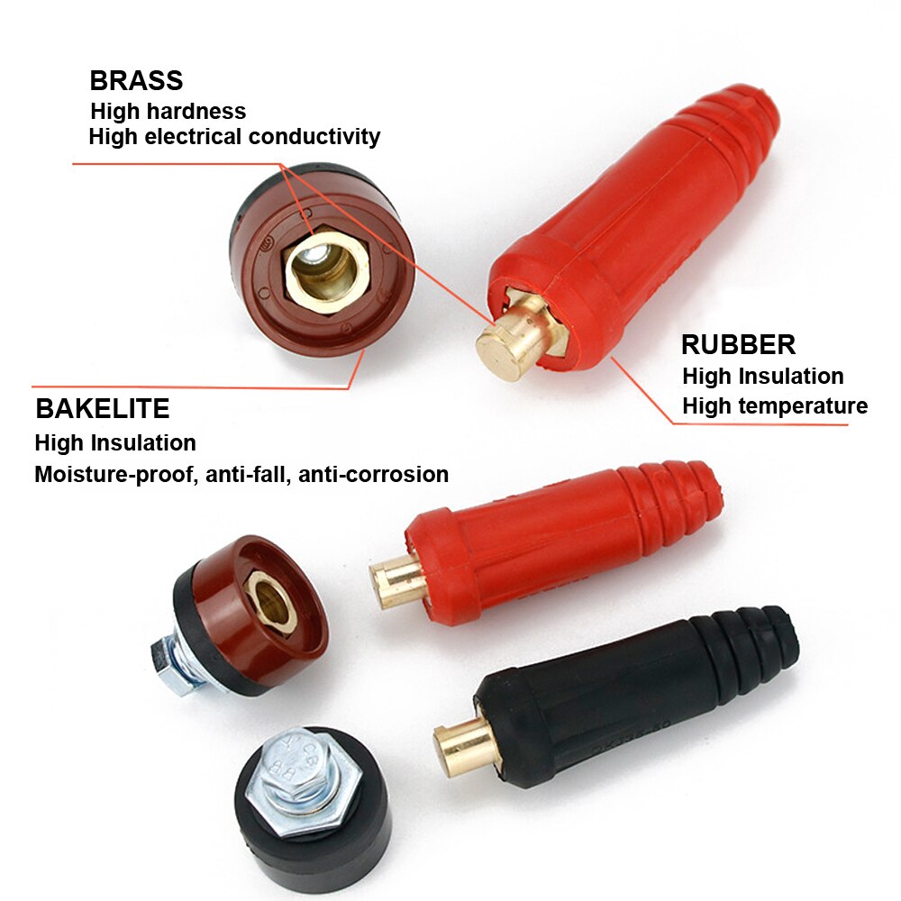 DKJ 10-25 35-50 50-70 conector de Cable máquina de soldadura europea conector de Cable macho hembra de ajuste rápido adaptador de enchufe