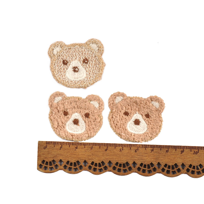 10 Stuks 37X34Mm Mooie Gekleurde Beer Borduurpatches Naaien Kinderkleding Appliques Accessoires Diy Haar Lussen Clip Handgemaakte Decor: Laser Bright