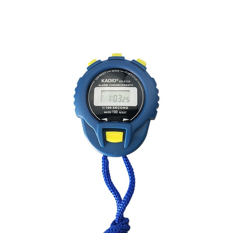 Digital stopur timer håndholdt kronograf kronometer sport timer vækkeur atletik svømning sport fitness trænere: Kadi 0-6128