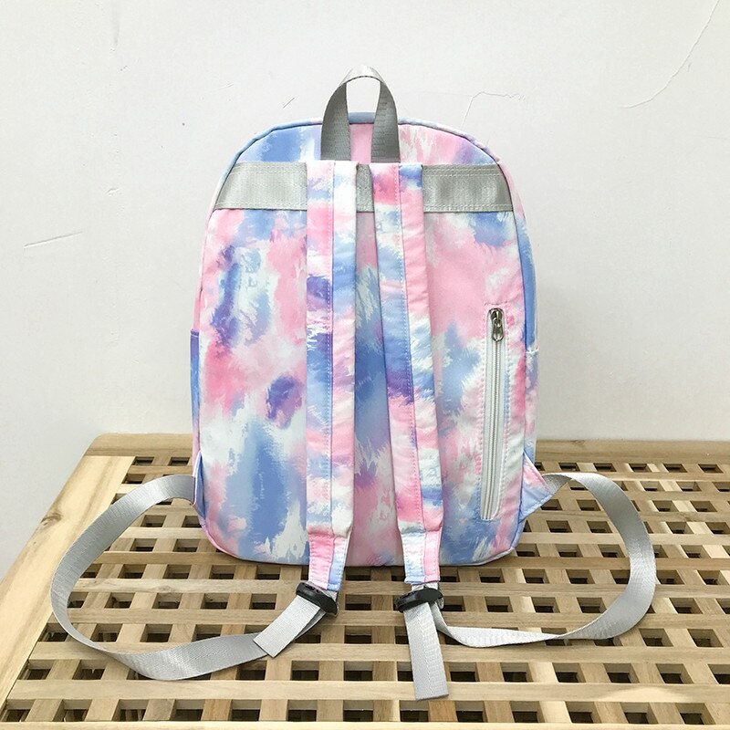 Tie Dye Collorful Women Backpacks Graffiti Nylon Female Student Backbag Teenager Girl Book Bags School Ladies Travel Mochila sac