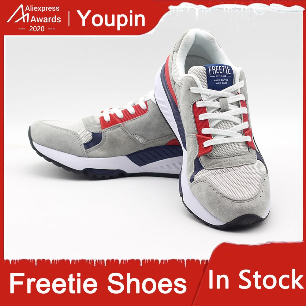 Youpin FREETIE 90 Men's Retro Sport Sneakers Casual Shoes Breathable Mesh Wear-Resistant Shock Elasticity Shoes Rubber Outsole