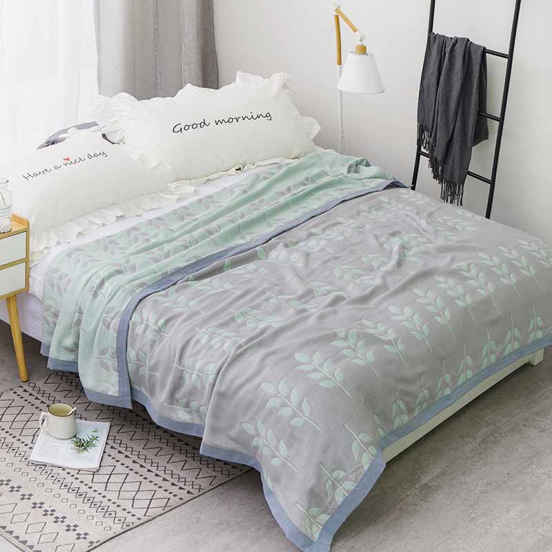 Bambus fiber håndklæde tæpper til baby børn voksen strikket sommer cool plaid sengetæppe dyne queen king size