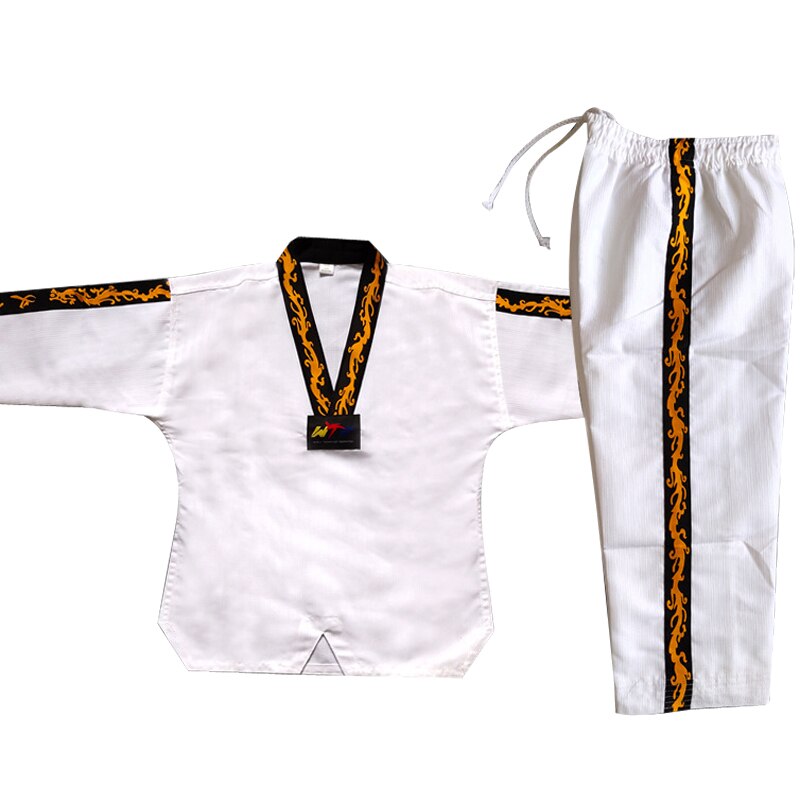 Karate uniform dragt hvid drage totem taekwondo tøj til hold studerende børn voksen karate kyokushin fitness trænings tøj
