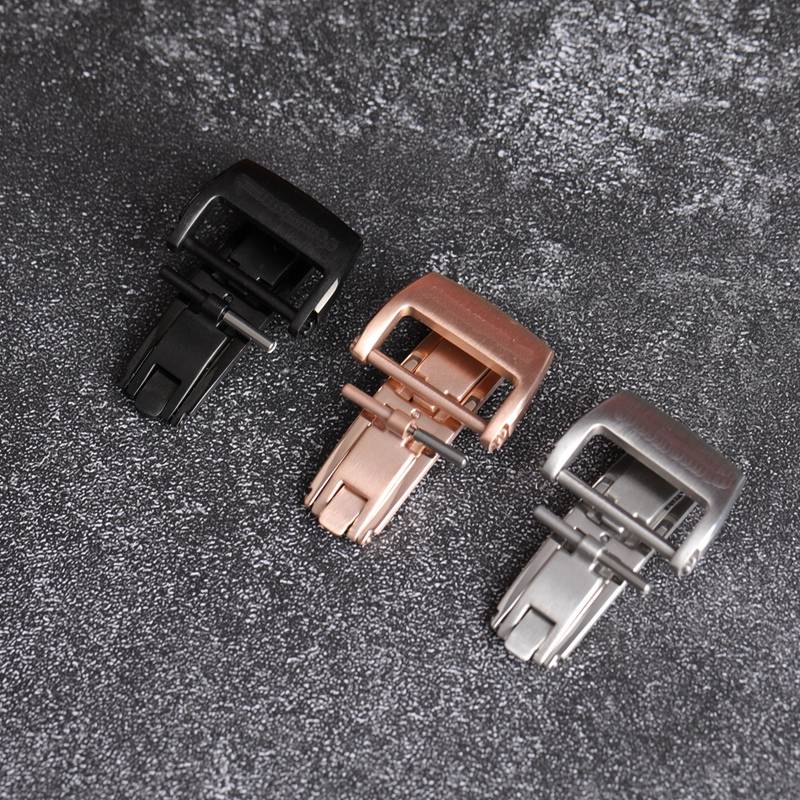Original 316L Stainless Steel Folding Clasp, 20MM Silver Black Rose Gold And Golden Stainless Steel Clasp