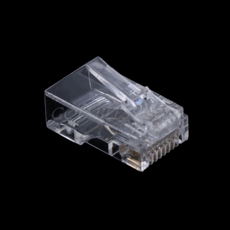 50 Pcs Vergulde RJ45 Netto Netwerk Kabels Modulaire Plug Cat5 CAT5e Connector 8P8C Utp Afgeschermde Modulaire Rj45 Plug Terminals