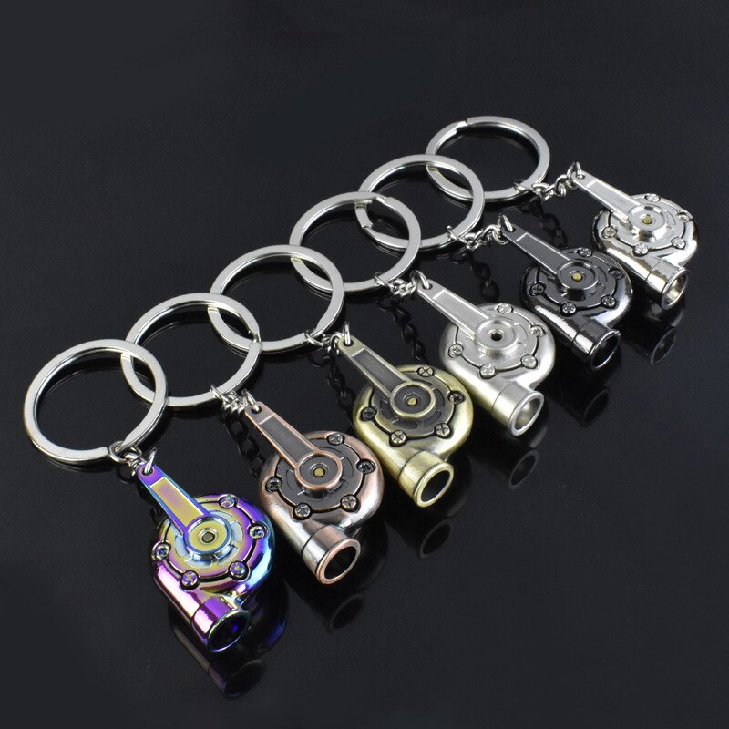 Mini Turbo Turbo Sleutelhanger Spinning Turbine Sleutelhanger Ring Sleutelhanger Sleutelhanger Auto Sleutelhanger Auto Interieur Accessoires