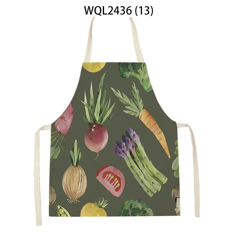 Fresh Vegetables Tomatoes Carrots Adult Kids Bib Family Cooking Bakery Shop Cleaning Apron Kitchen Accessories 68*55 Cm Delantal