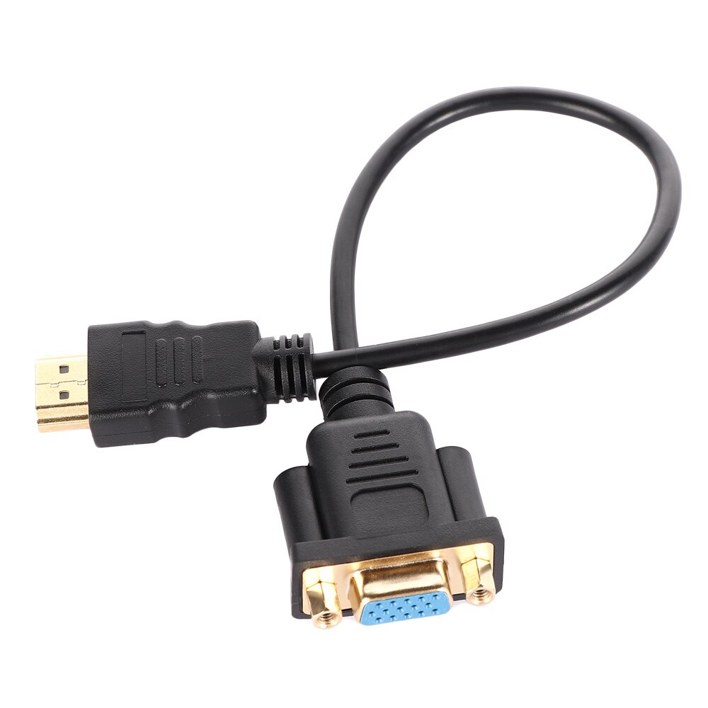 Pour décodeur HDTV 1080P HDMI-compatible mâle vers VGA D-SUB 15 broches femelle vidéo AV adaptateur câble de convertisseur