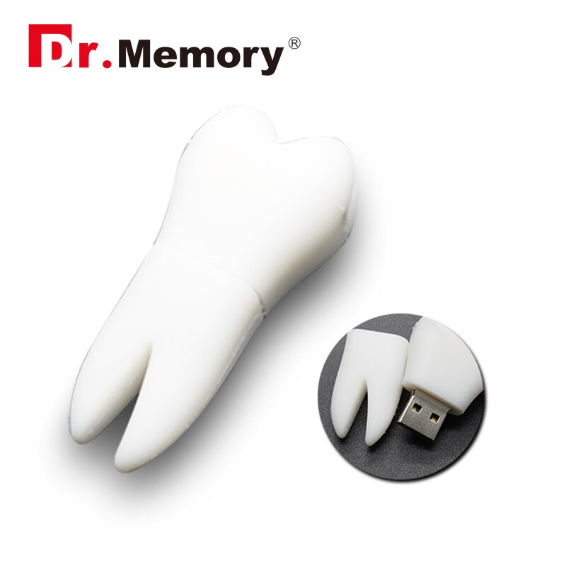 Dr.Memory-memoria Flash USB con forma de diente, Pen Drive, 4GB, 8GB, 16GB, 32GB, 64GB, bolígrafo de dientes, 128GB
