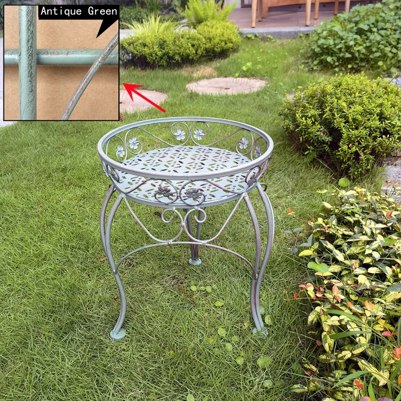 Estante para macetas de metal resistente: soporte para plantas de interior/exterior | Estantes ajustables y resistentes al óxido para jardín, patio y decoración del hogar