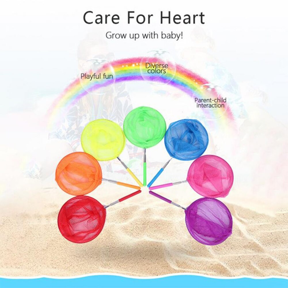 6 sztuk 33.5 cal/85cm kolorowe motyle netto drążek teleskopowy sieć na owady połowów kijanki ważka ogrodowa dla rodziców i gra dla dzieci