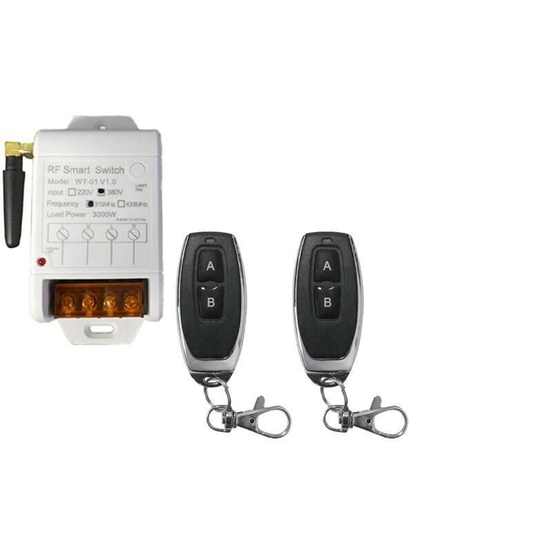 AC 220 v 380v 1 ch wireless remote control light switch receiver transmitter fan/light RF relay switch 433mhz 315mhz: Auburn / 220V / 433MHZ