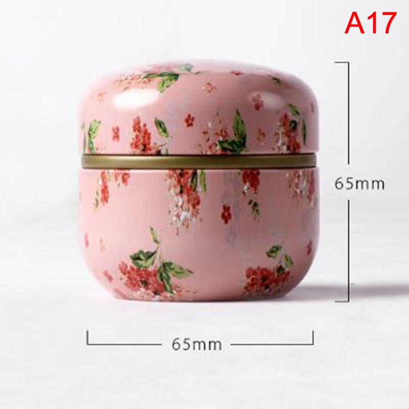 1pcs Japanese style Kitchen Tea Box Jar Storage Holder Sweetmeats Candies Cans Teaware Tea Caddies tin containers storage box: A17