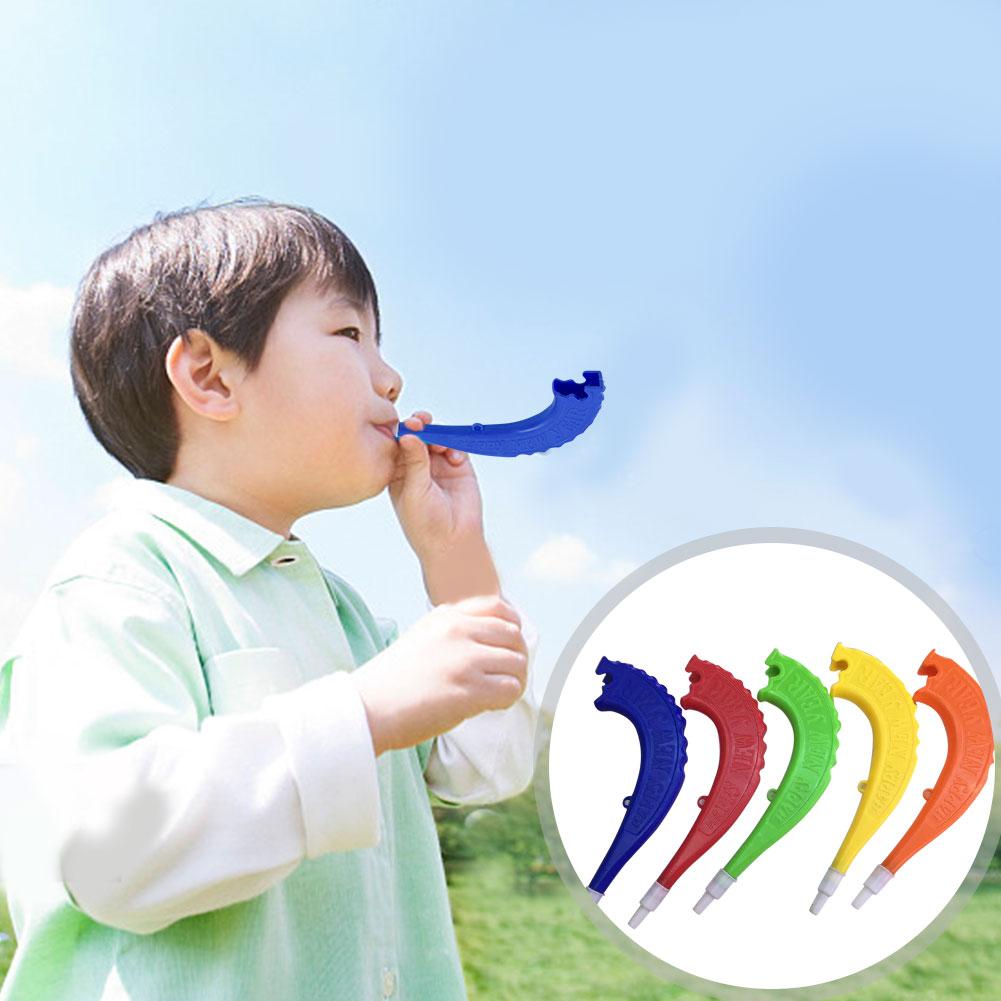 5pcs 23cm Unisex Shofar Shape Plastic Horn Toys For Cheering Sound Making