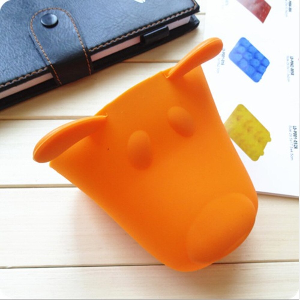 Ebene bilden Kuh Katze Hund Silikon 1pc Küche Organizer Isolierte Wärme Topf Clips Mikrowelle Handschuhe Heißer Platte Clip Anti-verbrüHenne: Hund
