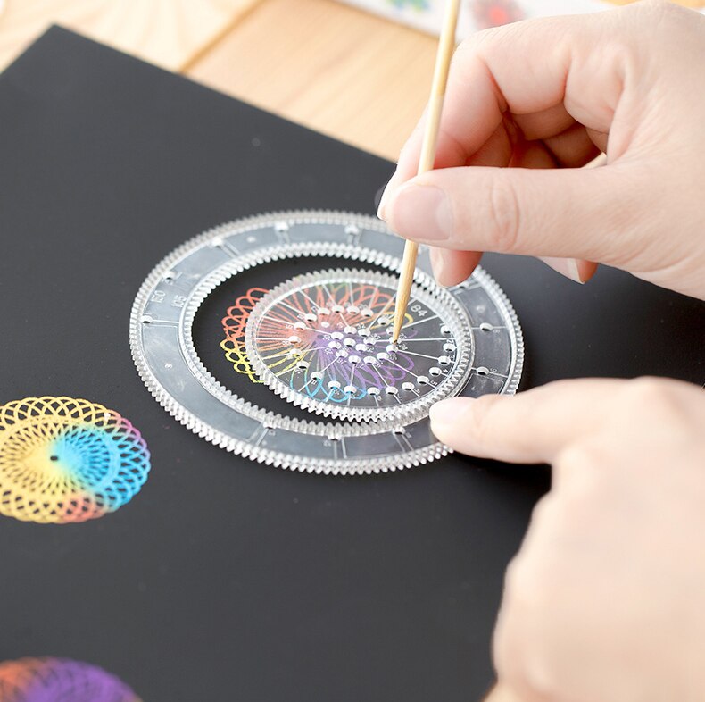 Spirograph-Conjunto de juguetes para dibujar, engranajes entrelazados, ruedas, accesorios de dibujo, juguete educativo , spirografos, GYH