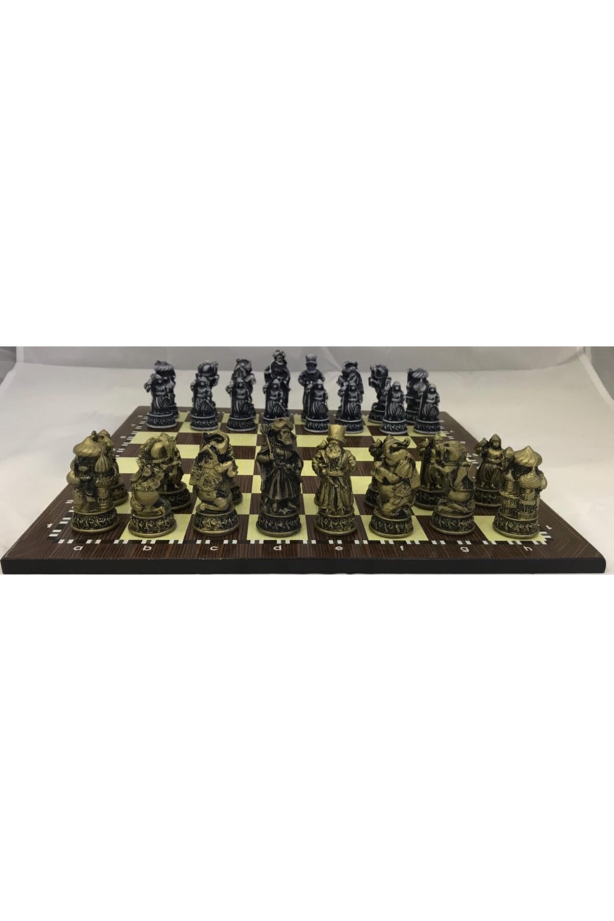 Authentic Polyester Chess Set And Wooden Board OTNSTR003POL 36 CM * 36 CM QUEEN GAMBIT
