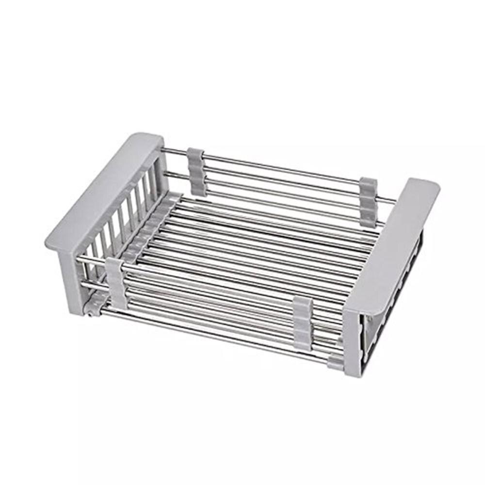 Stainless Steel Dish Drainer Adjustable Arms Holder Functional Kitchen Sink Organizer Vegetable 30FP17