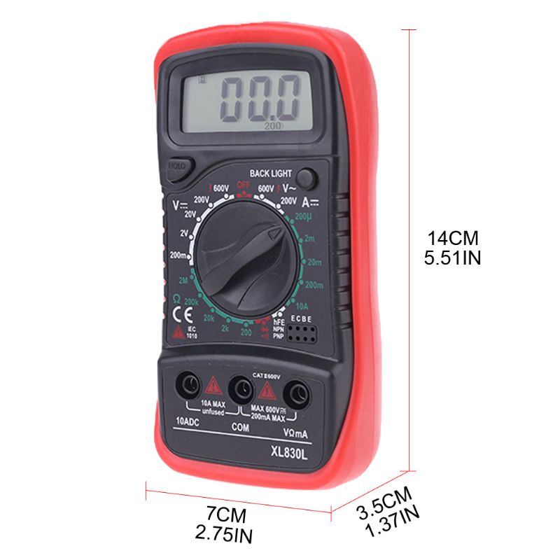 8301 Digital Hand Held Multimeter Measuring DC AC Voltage Resistance Current 199 D2TD