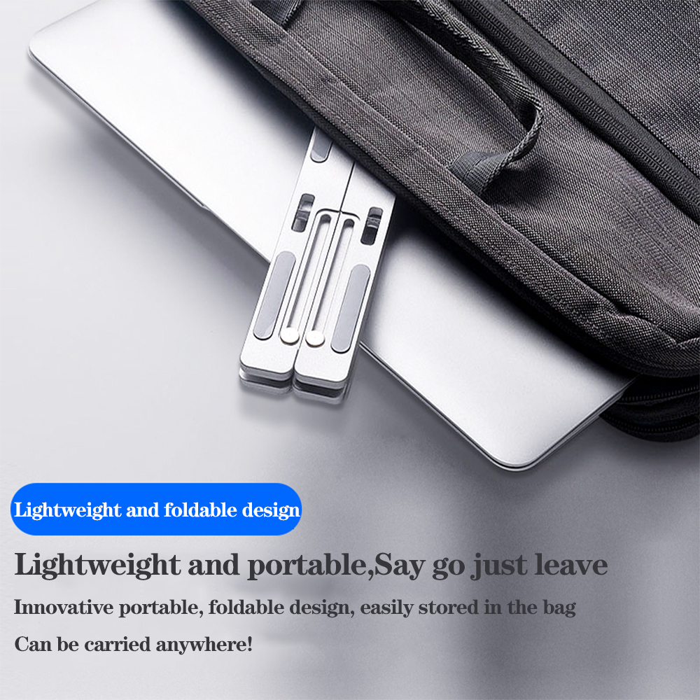 Soporte para portátil de altura ajustable aluminio, soporte elevador, soporte ergonómico portátil para Notebook de 7 a 17 pulgadas para MacBook Air Pro