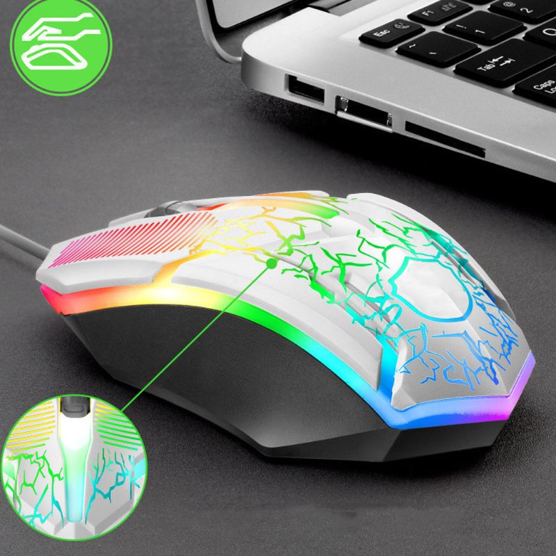 Trådbunden gaming tangentbord mus combo set färgglad led bakgrundsbelyst stationär dator gaming tangentbord upplyst bärbar dator mus