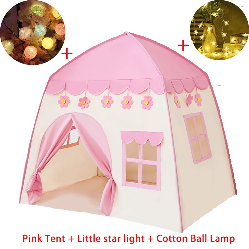 Giocare Tenda Per I Bambini Tenda dei Giocattoli Per Le Ragazze Della Principessa Castello Protable Casa del Gioco della Tenda Wigwam Per Bambini Brithday regalo: Set 08