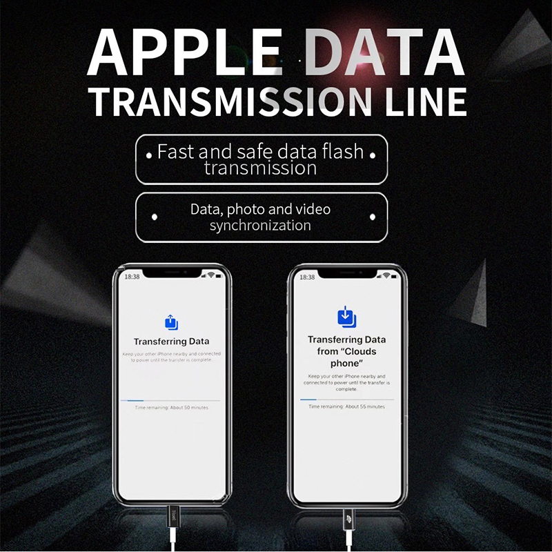 SAYTL iTransfer Lightning To Lightning OTG Cable Data Picture File Transfer Easy Copy For iPhone 6-12 Pro ipad IOS Device