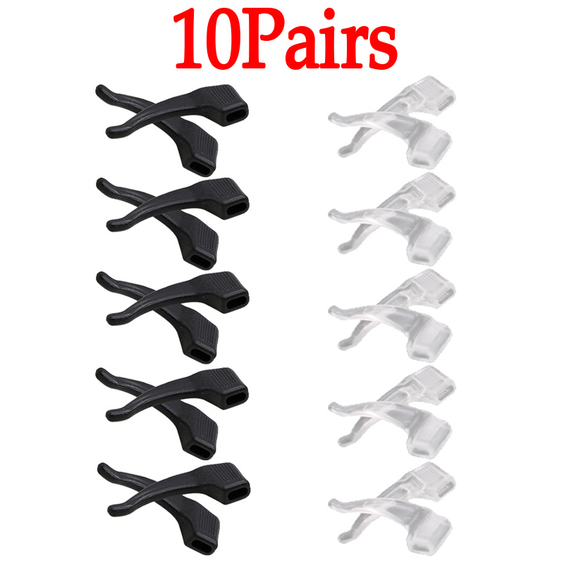 40 Stuks Siliconen Anti-slip Oorhaken Houder voor Bril Zwart/Transparant Elastische Brillen Retainer Houders Brillen accessoires: green