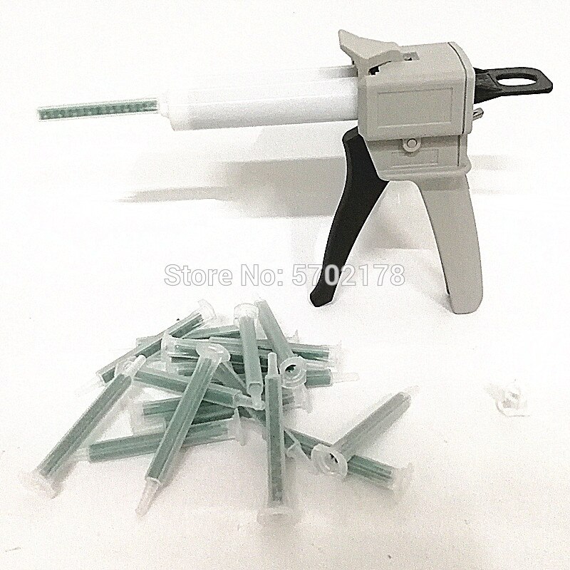 Two Component AB Epoxy Sealant 50ml Glue Gun Applicator Glue Adhensive Squeeze Mixed 1:1 2:1 Manual Caulking Gun Dispenser