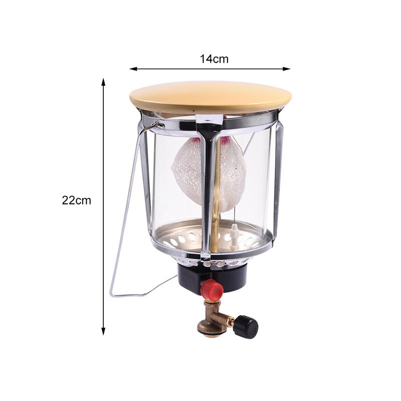 Large Outdoor Fuel Lamp Gauze Glass Cover Gas Lamp Portable Lighting Lamp Camping Light