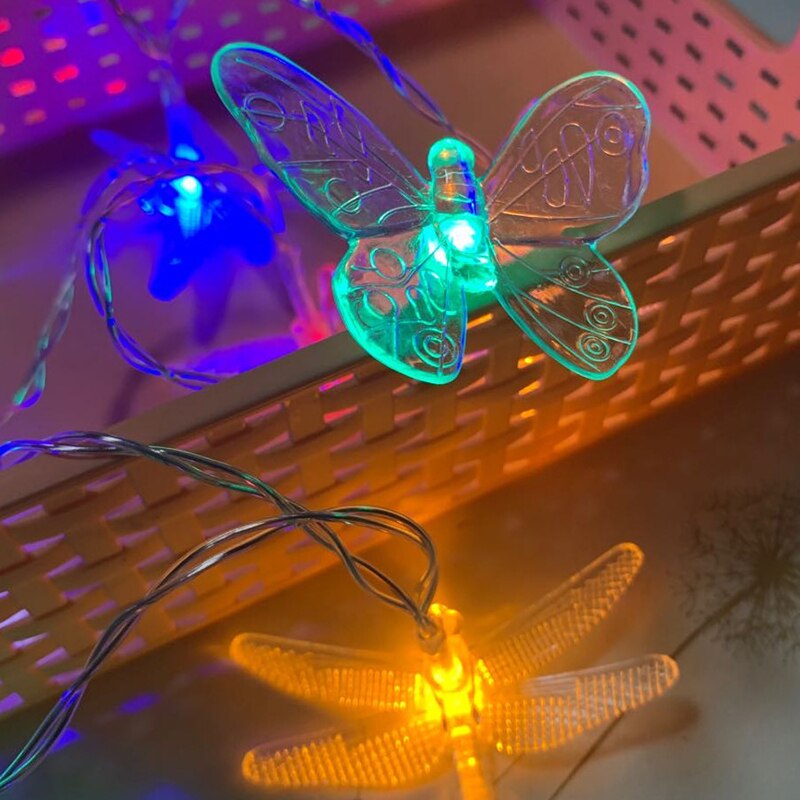 Butterfly Fairy String Light Battery Operated Xmas Party Decor Garden Party Christmas Fairy Light 10/ 20 LED Waterproof