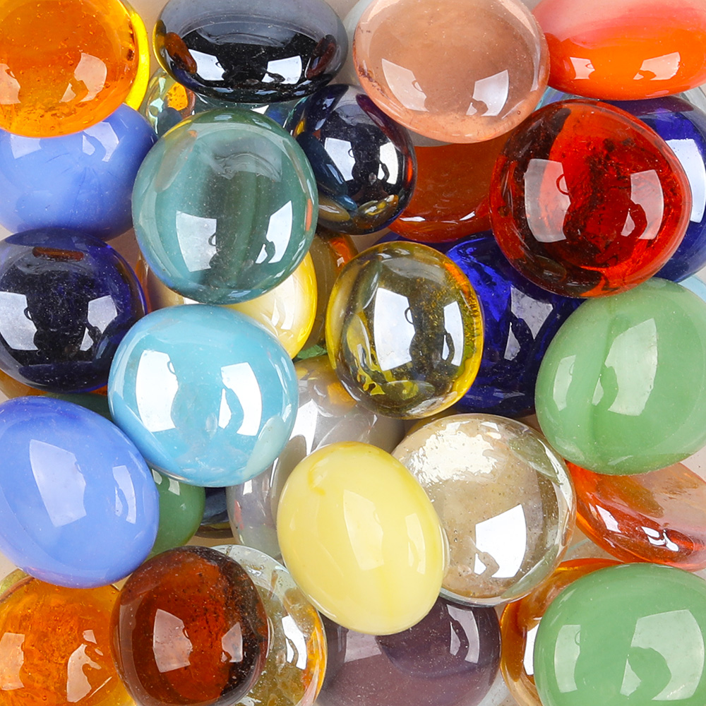 200g/35pz Medio 17-22 millimetri di Vetro Trasparente gocce Pepite perline di Vetro gemme di Vetro Rosso Blu verde Giallo mosaico fai da te che fa il mestiere: DM902