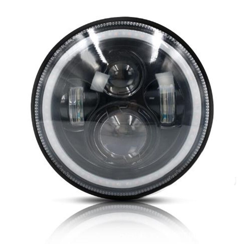 1Pc 7 Inch Ronde Led Koplampen Hi/Lo Beam Hoek Ogen Voor Wrangler Jk Lj Tj