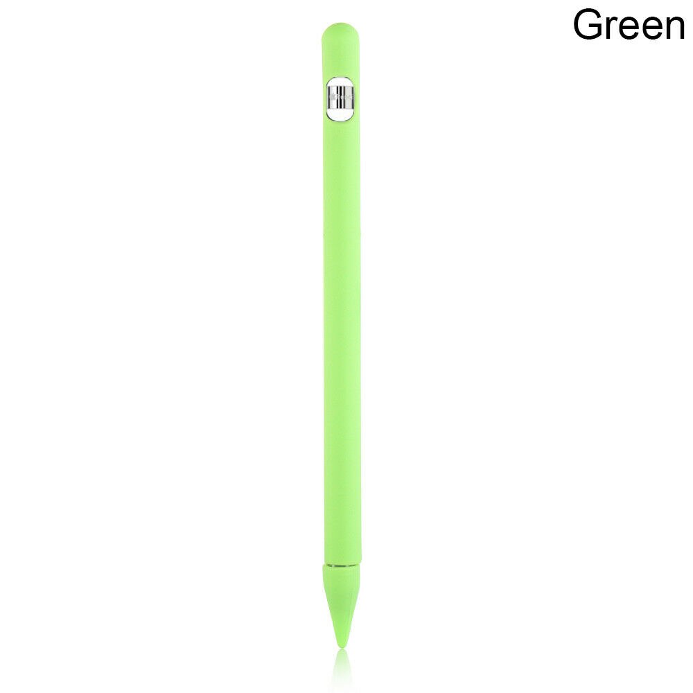 Full colors Soft Silicone Compatible for Apple Pencil Case Silicon Case for iPad Pro Tablet Touch Pen Pencil Stylus Sleeve Cover: Green