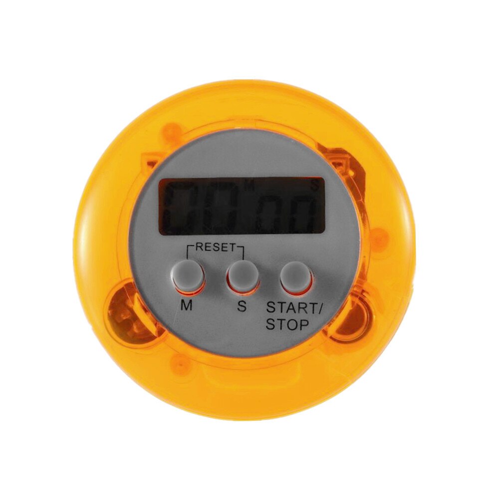 Round Mini Digital Kitchen Timer LCD Display Max 99 Minutes Min 59 Seconds Countdown Timer For Cooking Hour UP Alarm White Blue