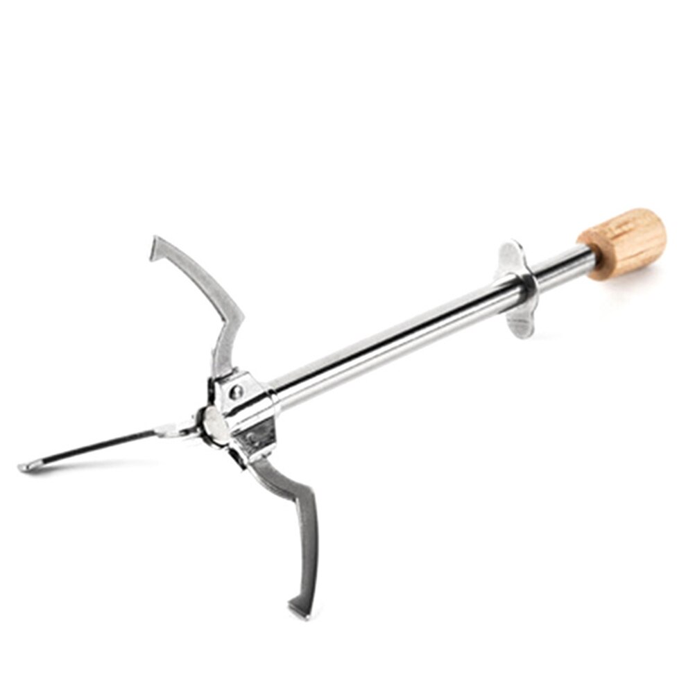 1Pc Rvs Multifunctionele Ijs Clip Clap Voedsel Tong Driehoek Vorm (Zilver)