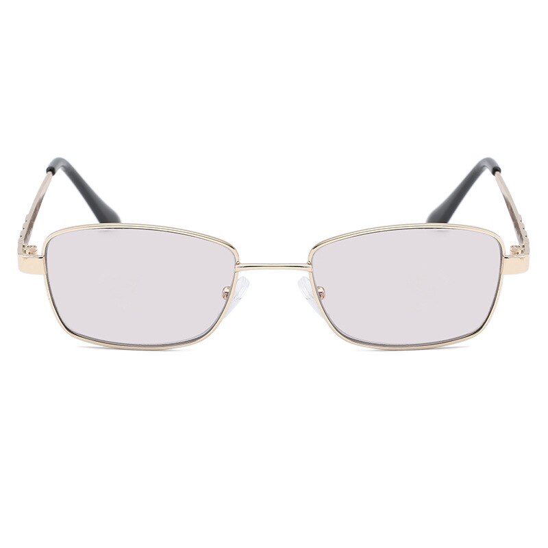 Gold Transition Reading Glasses Anti Blue Presbyopic Eyewear Photochromic Gray Glass Lenses Magnifier Computer Reader