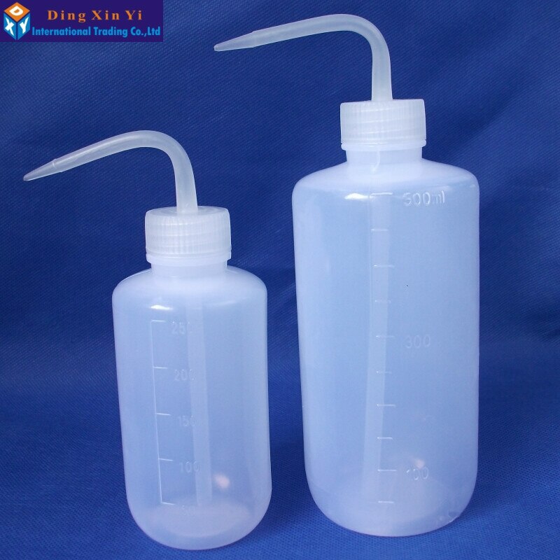 250 ml/500 ml 1 st laboratorium plastic wassen fles, capaciteit Tattoo Wassen Duidelijke Witte Plastic Groene Zeep Squeeze Fles