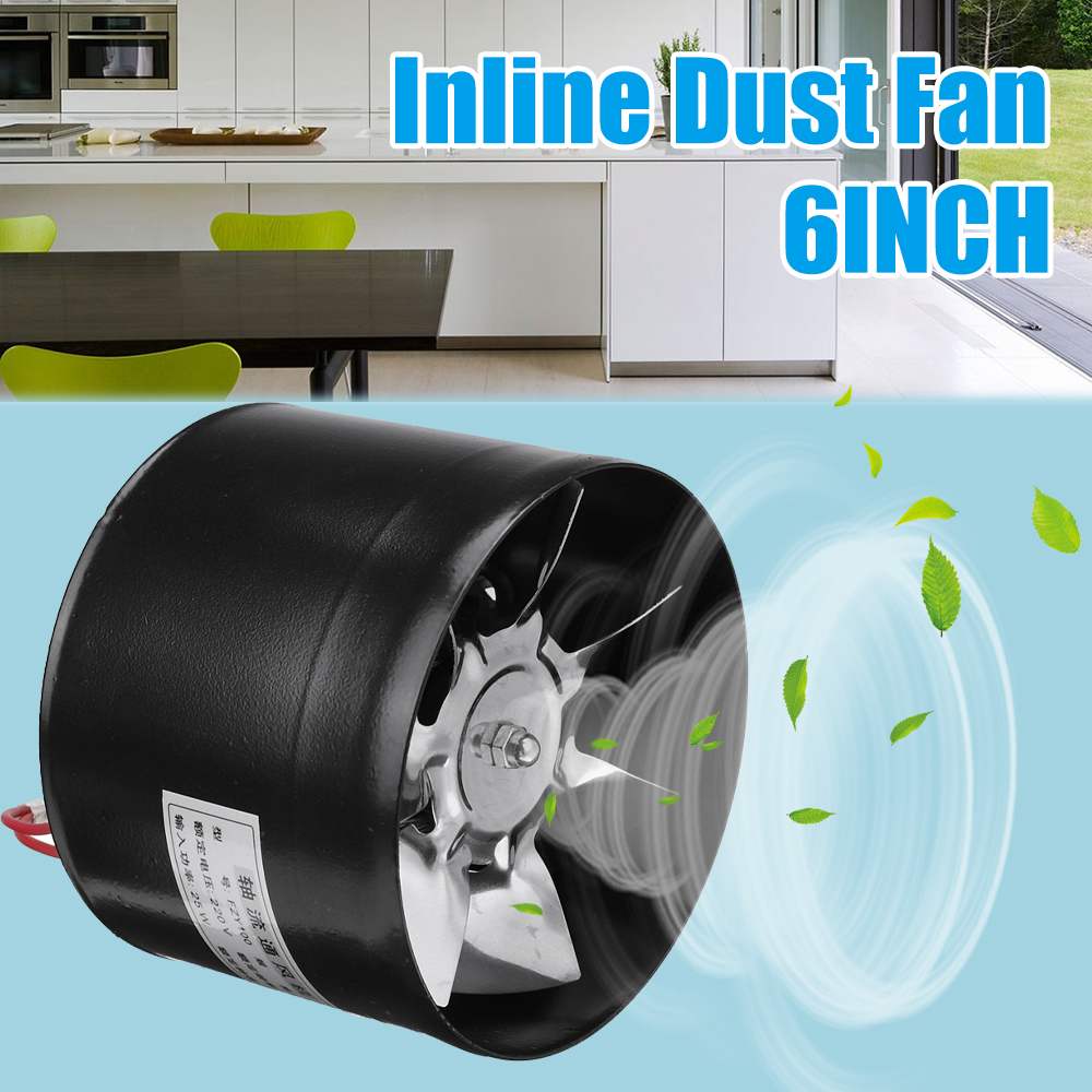 220V/110V Inline Duct Fan Booster Air Cooling Vent Metalen Uitlaat Blower Fan Keuken Kantoor Fan Wc muur Ventilator Zonder Plug