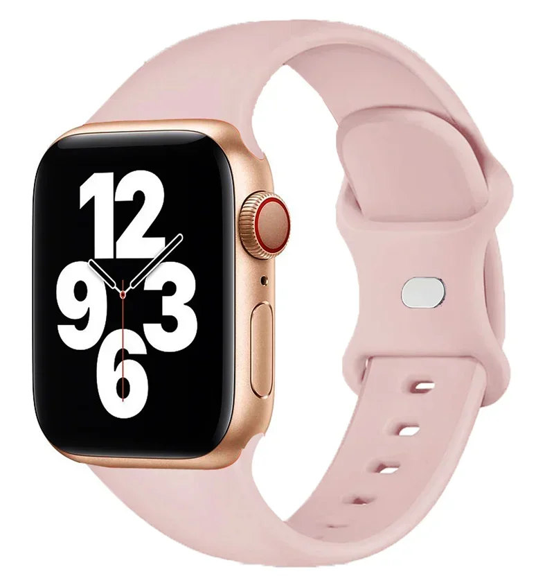 Silikoniranneke apple watch 44mm 40mm 45mm 41mm 42-38mm sport -rannekkeelle, iwatch-sarja 8 7 se 3 4 5 6 9 10 46mm 49mm