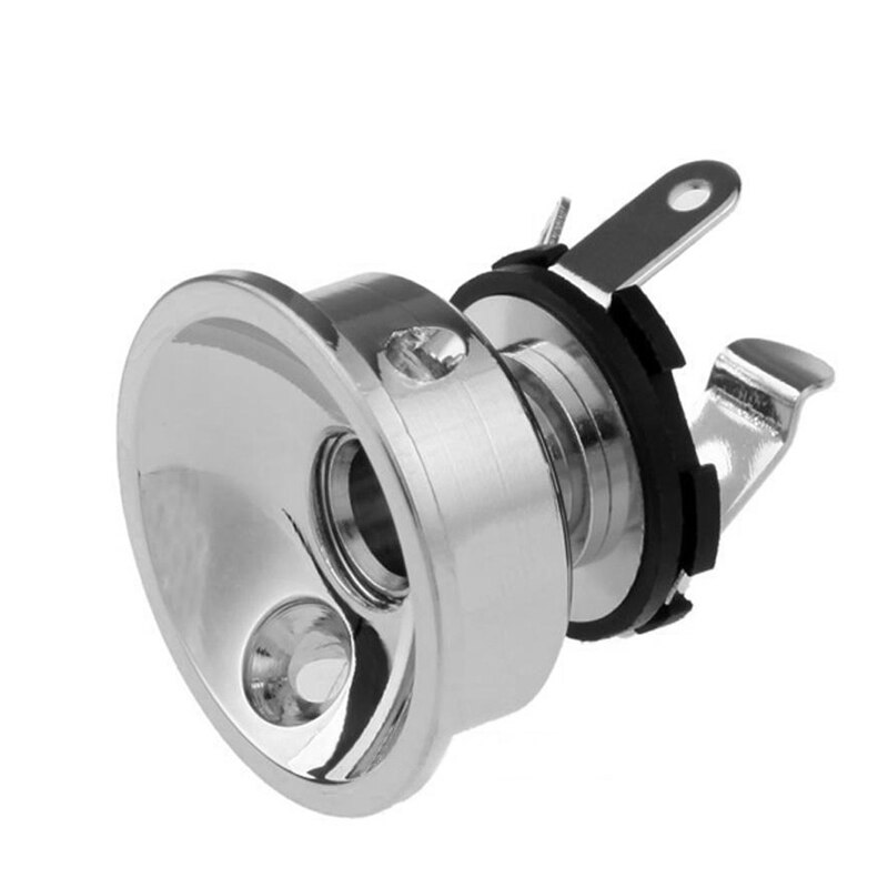 E-gitarre Chrom Jack Platte Halter für 6,35mm Stecker Electrosocket